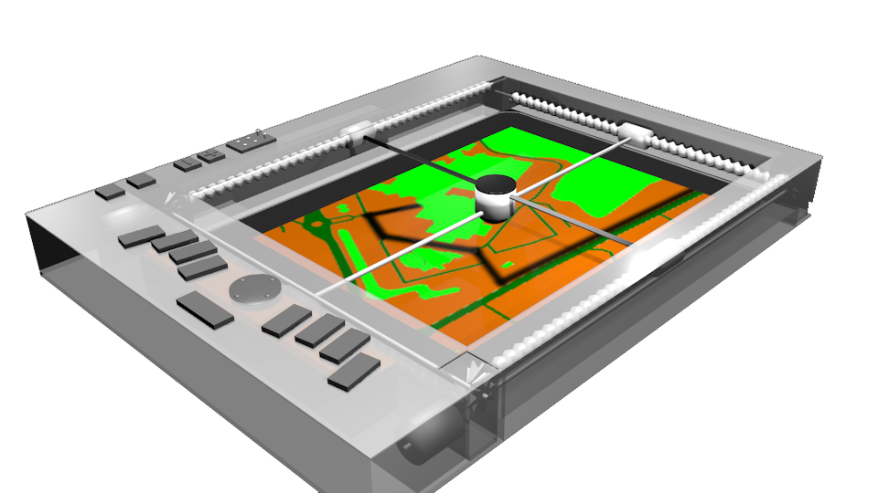 3D rendering of the F2T, the main device used during the NAV-VIR project